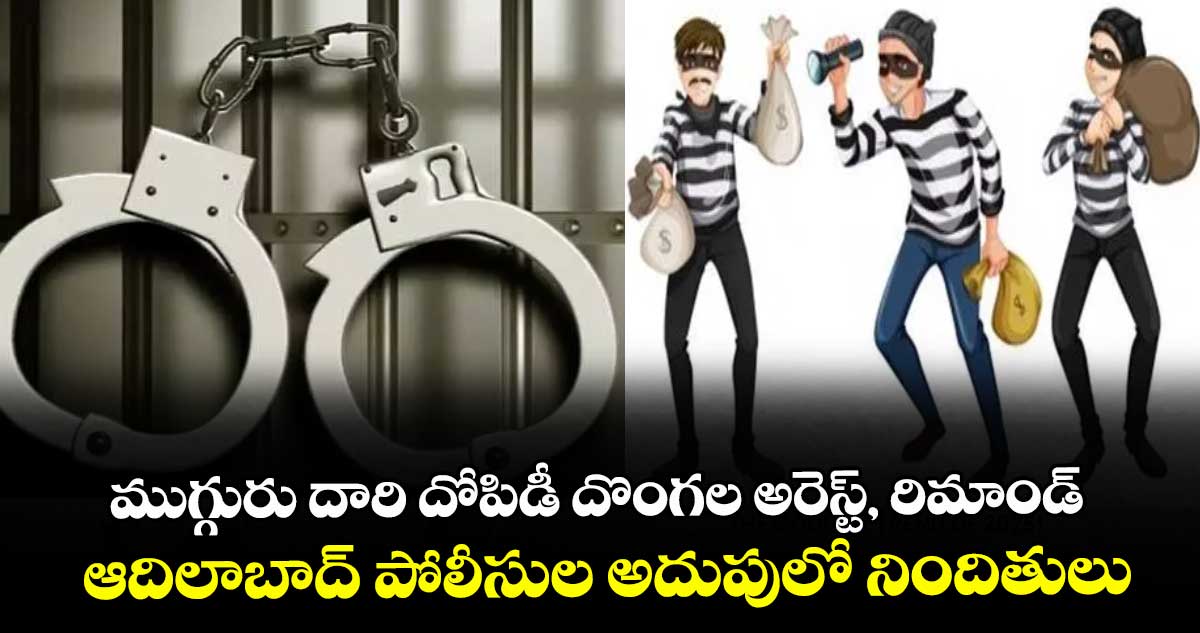 ముగ్గురు దారి దోపిడీ దొంగల అరెస్ట్, రిమాండ్...ఆదిలాబాద్ పోలీసుల అదుపులో నిందితులు