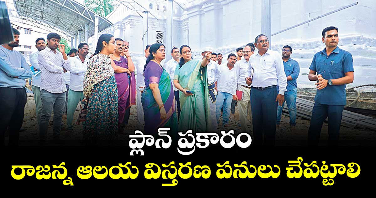 ప్లాన్ ప్రకారం రాజన్న ఆలయ విస్తరణ పనులు చేపట్టాలి : కలెక్టర్ ఎం. హరిత