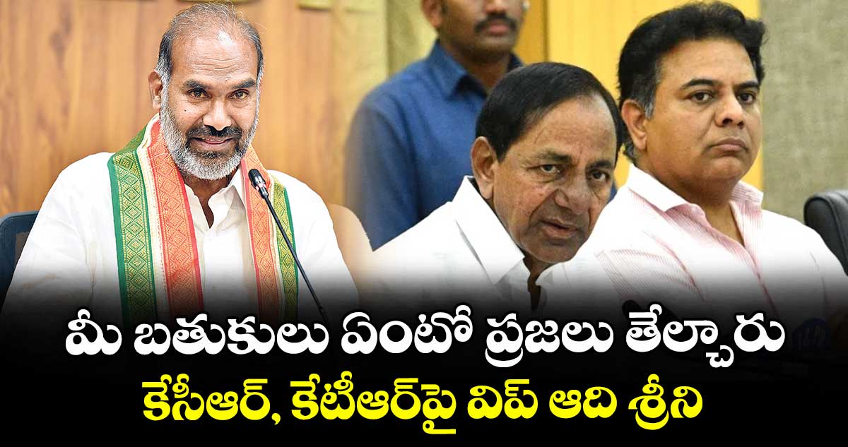 మీ బతుకులు ఏంటో ప్రజలు తేల్చారు : కేసీఆర్, కేటీఆర్పై విప్ ఆది శ్రీనివాస్ ఫైర్