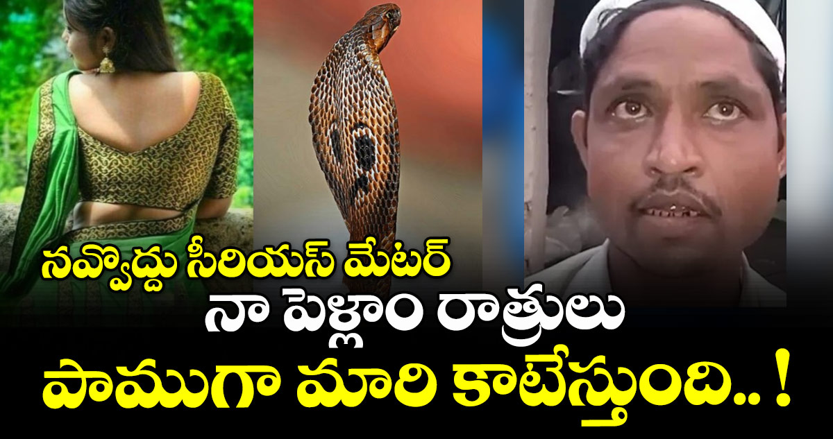 నవ్వొద్దు సీరియస్ మేటర్ : నా పెళ్లాం రాత్రులు పాముగా మారి కాటేస్తుంది.. !