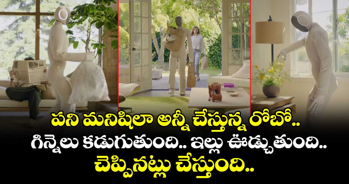 పని మనిషిలా అన్నీ చేస్తున్న రోబో.. గిన్నెలు కడుగుతుంది.. ఇల్లు ఊడ్చుతుంది.. చెప్పినట్లు చేస్తుంది..