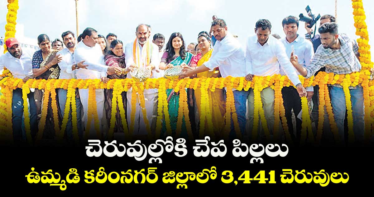 చెరువుల్లోకి చేప పిల్లలు..ఉమ్మడి కరీంనగర్ జిల్లాలో 3,441 చెరువులు