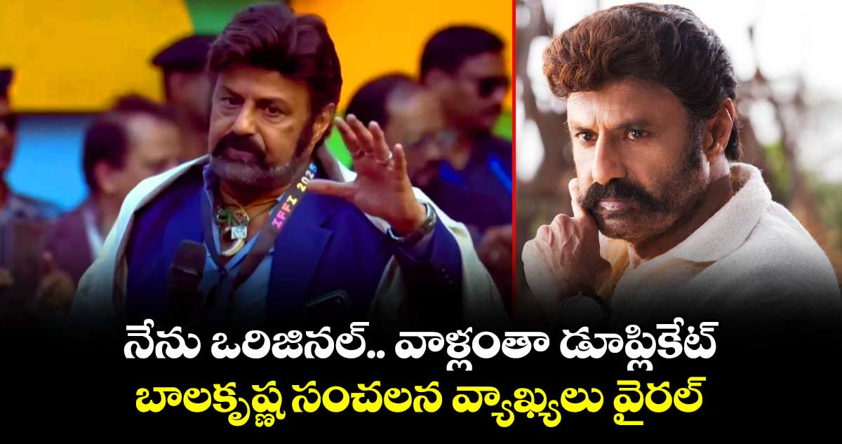 నేను ఒరిజినల్.. వాళ్లంతా డూప్లికేట్: గ్రీన్‌మ్యాట్, బ్లూ మ్యాట్ హీరోలపై బాలకృష్ణ సంచలన వ్యాఖ్యలు