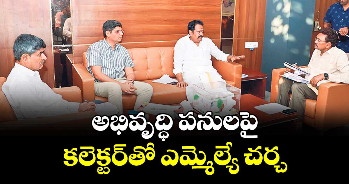 అభివృద్ధి పనులపై కలెక్టర్తో ఎమ్మెల్యే చర్చ