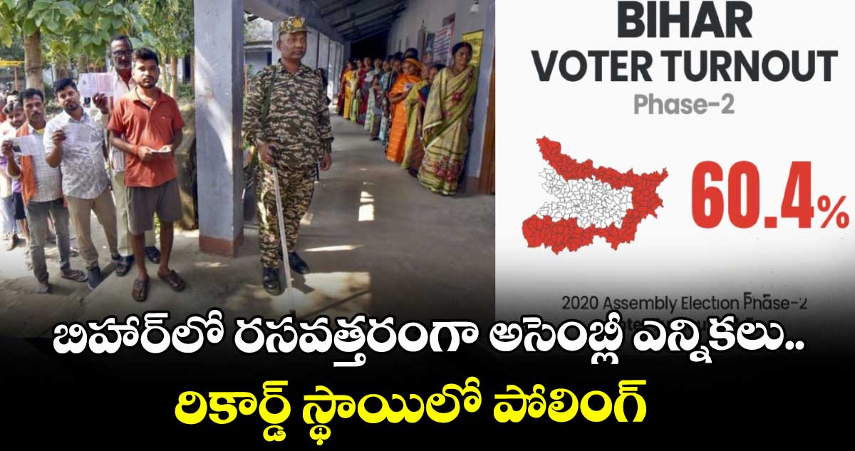 బిహార్‌⁭‌‌లో రసవత్తరంగా అసెంబ్లీ ఎన్నికలు.. రికార్డ్ స్థాయిలో పోలింగ్