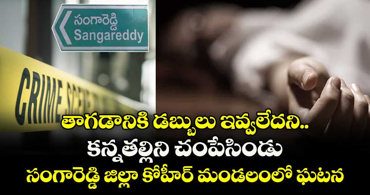 తాగడానికి డబ్బులు ఇవ్వలేదని  కన్నతల్లిని చంపేసిండు..  సంగారెడ్డి జిల్లా కోహీర్ మండలంలో ఘటన