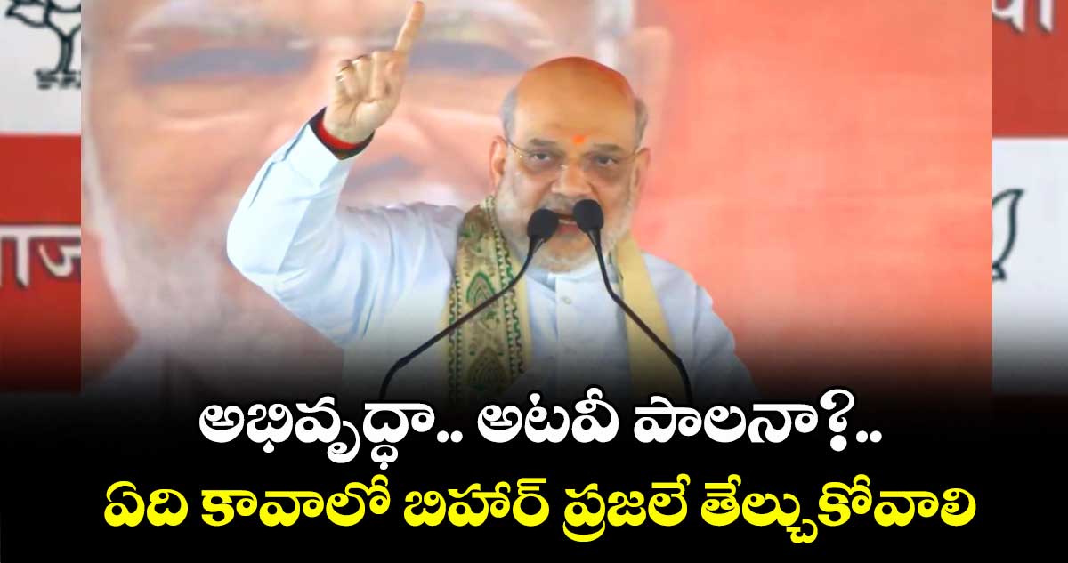 అభివృద్ధా.. అటవీ పాలనా?..ఏది కావాలో బిహార్ ప్రజలే తేల్చుకోవాలి: అమిత్ షా