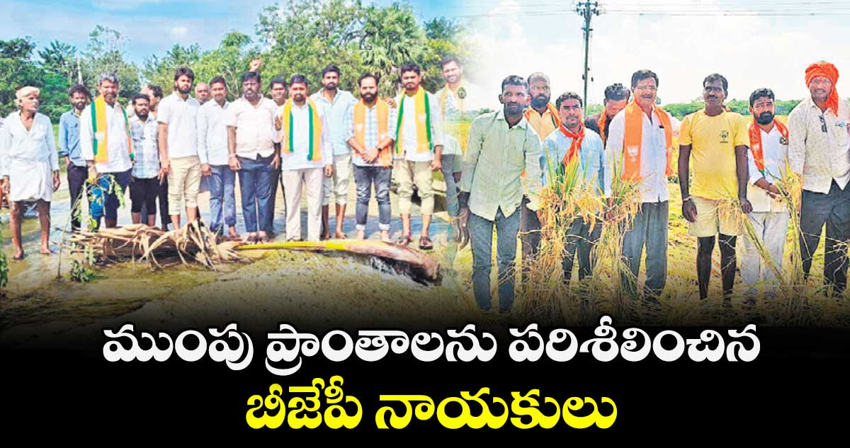 ముంపు ప్రాంతాలను పరిశీలించిన బీజేపీ నాయకులు