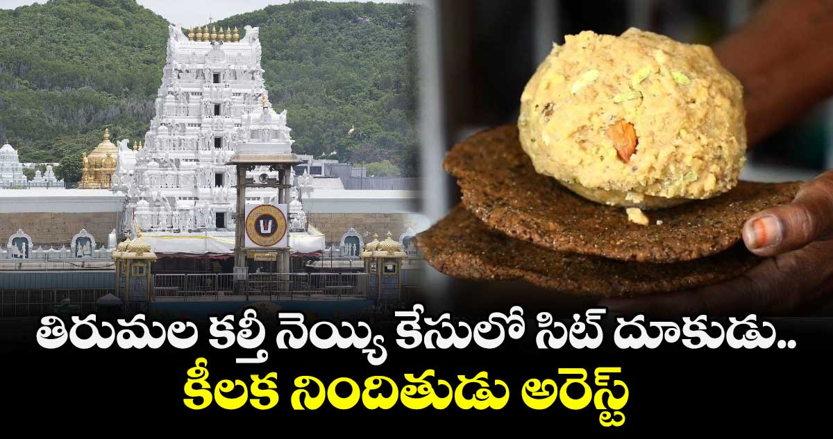 తిరుమల కల్తీ నెయ్యి కేసులో సిట్ దూకుడు.. కీలక నిందితుడు అరెస్ట్.. 