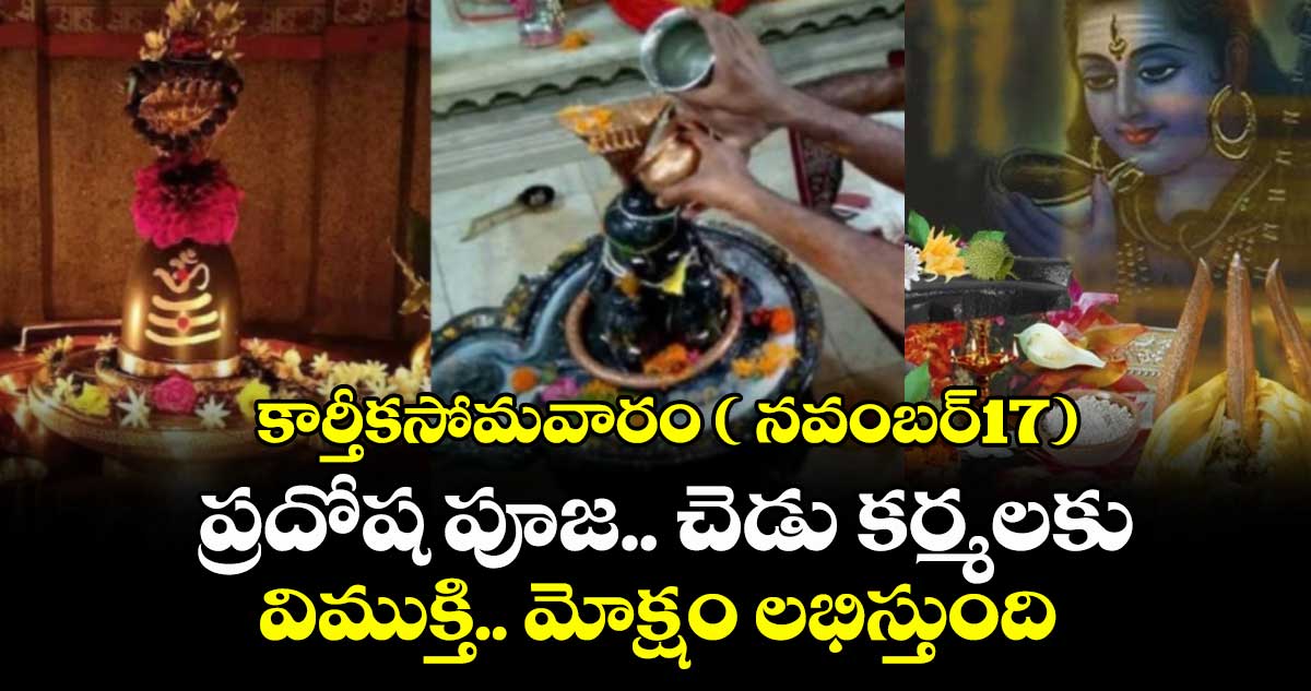 ఆధ్యాత్మికం: కార్తీకసోమవారం ( నవంబర్17) ప్రదోష పూజ.. చెడు కర్మలకు విముక్తి.. మోక్షం లభిస్తుంది