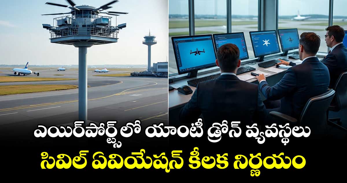 ఎయిర్‌పోర్ట్స్‌లో యాంటీ డ్రోన్ వ్యవస్థలు.. సివిల్ ఏవియేషన్ కీలక నిర్ణయం