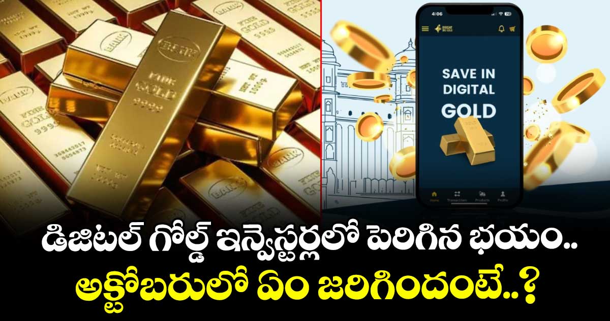 డిజిటల్ గోల్డ్ ఇన్వెస్టర్లలో పెరిగిన భయం.. అక్టోబరులో ఏం జరిగిందంటే..?