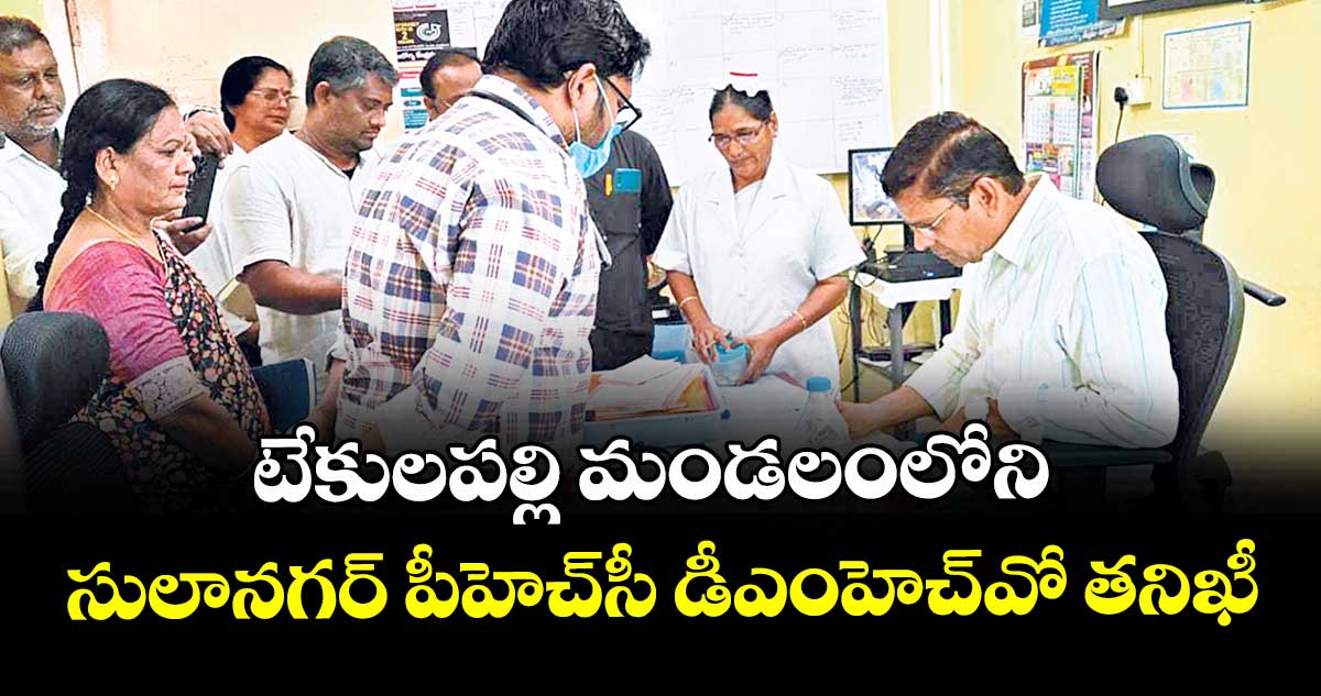 టేకులపల్లి మండలంలోని సులానగర్ పీహెచ్సీ  డీఎంహెచ్వో తనిఖీ