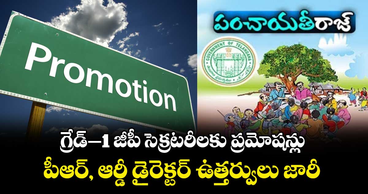 గ్రేడ్-1 జీపీ సెక్రటరీలకు ప్రమోషన్లు..పీఆర్, ఆర్డీ డైరెక్టర్ ఉత్తర్వులు జారీ 