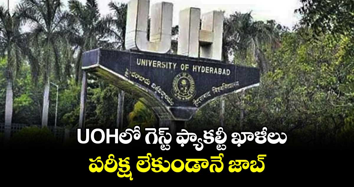 UOHలో గెస్ట్ ఫ్యాకల్టీ ఖాళీలు.. పరీక్ష లేకుండానే జాబ్