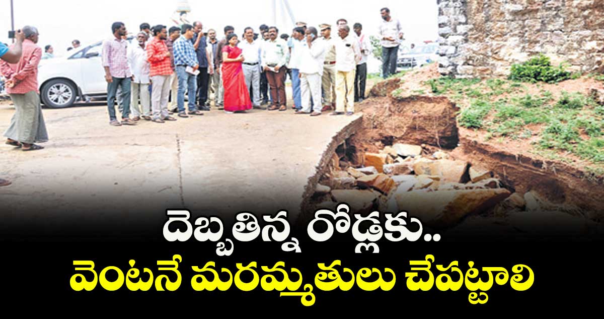 దెబ్బతిన్న రోడ్లకు వెంటనే మరమ్మతులు చేపట్టాలి : కలెక్టర్ స్నేహ శబరీశ్