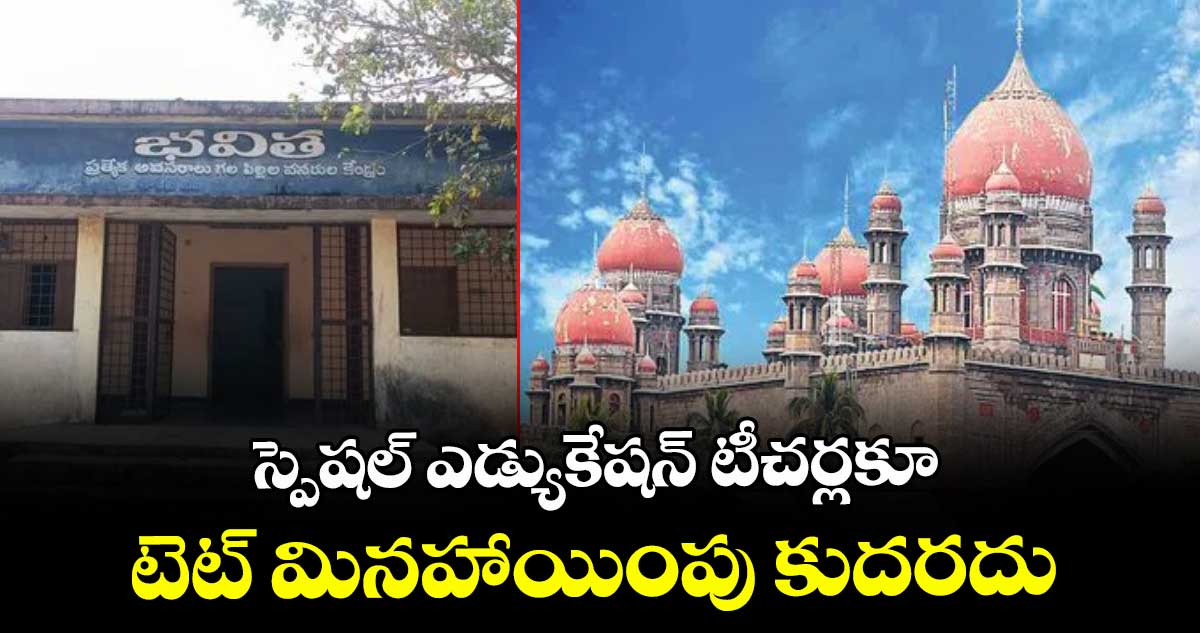 స్పెషల్ ఎడ్యుకేషన్ టీచర్లకూ టెట్ మినహాయింపు కుదరదు