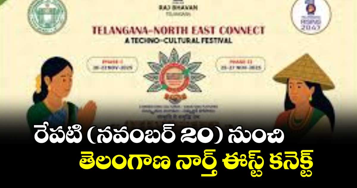 రేపటి (నవంబర్ 20) నుంచి  తెలంగాణ నార్త్ ఈస్ట్ కనెక్ట్