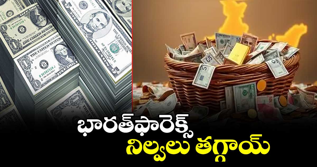 భారత్ ఫారెక్స్ నిల్వలు తగ్గాయ్: రిజర్వ్ బ్యాంక్