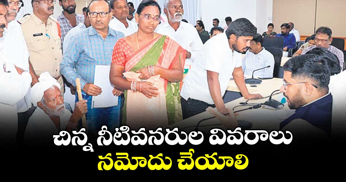 చిన్న నీటివనరుల వివరాలు నమోదు చేయాలి : కలెక్టర్ రిజ్వాన్ భాషా షేక్