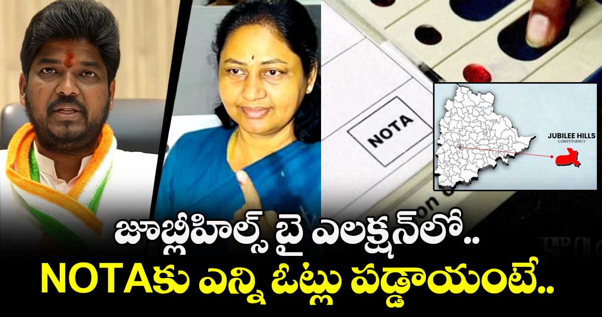 Jubilee Hills Result: జూబ్లీహిల్స్ బై ఎలక్షన్⁬లో NOTAకు ఎన్ని ఓట్లు పడ్డాయంటే..
