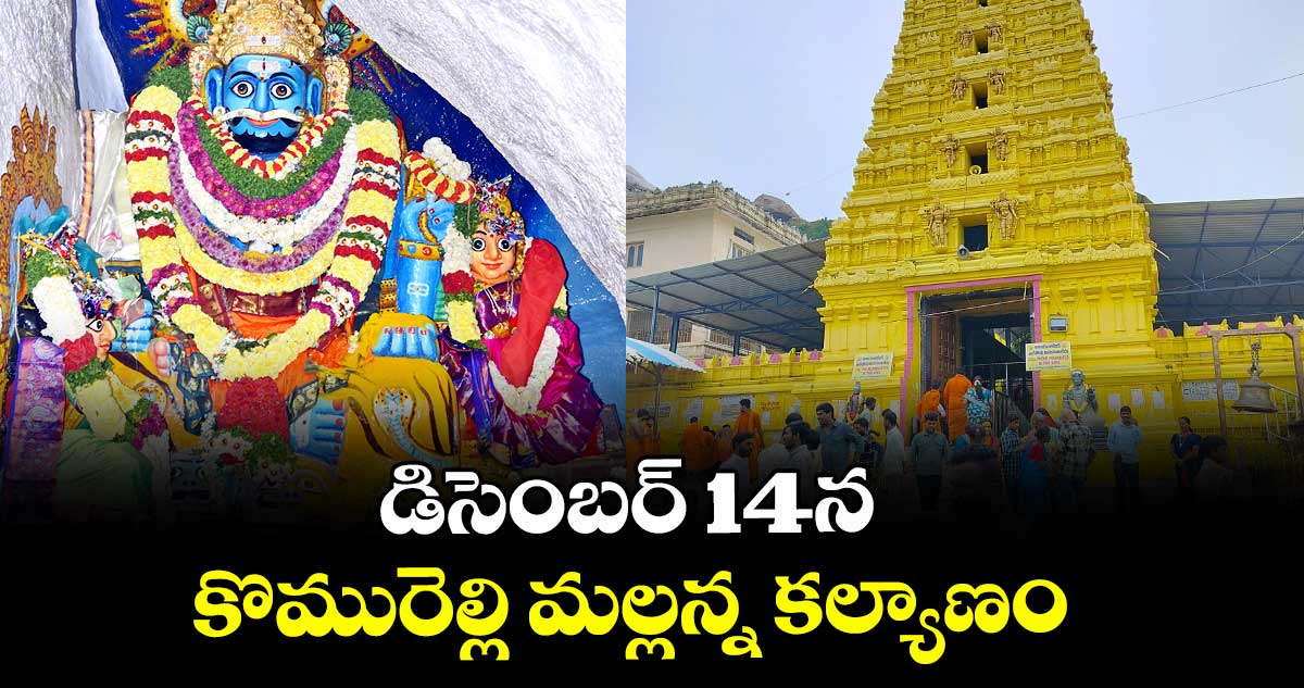 డిసెంబర్ 14న  కొమురెల్లి మల్లన్న కల్యాణం