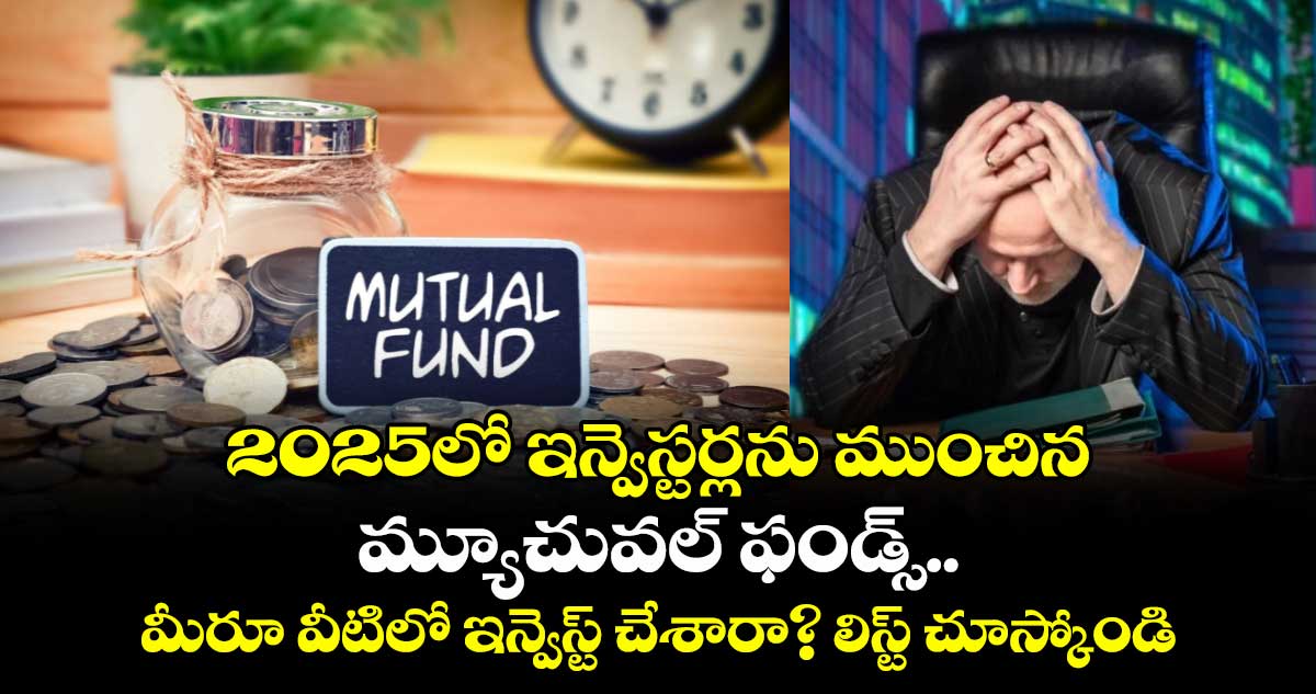 2025లో ఇన్వెస్టర్లను ముంచిన మ్యూచువల్ ఫండ్స్.. మీరూ వీటిలో ఇన్వెస్ట్ చేశారా? లిస్ట్ చూస్కోండి