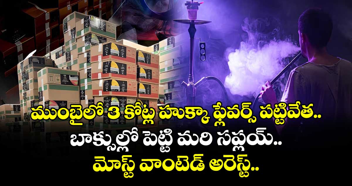  ముంబైలో 3 కోట్ల హుక్కా ఫ్లేవర్స్ పట్టివేత.. బాక్సుల్లో పెట్టి మరి సప్లయ్.. మోస్ట్ వాంటెడ్ అరెస్ట్.. 