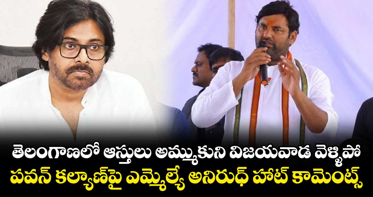 తెలంగాణలో ఆస్తులు అమ్ముకుని విజయవాడ వెళ్ళిపో: పవన్ కల్యాణ్‎పై ఎమ్మెల్యే అనిరుధ్ హాట్ కామెంట్స్