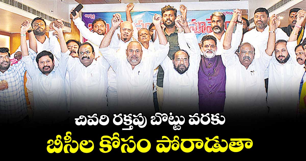 చివరి రక్తపు బొట్టు వరకు బీసీల కోసం పోరాడుతా: ఆర్. కృష్ణయ్య