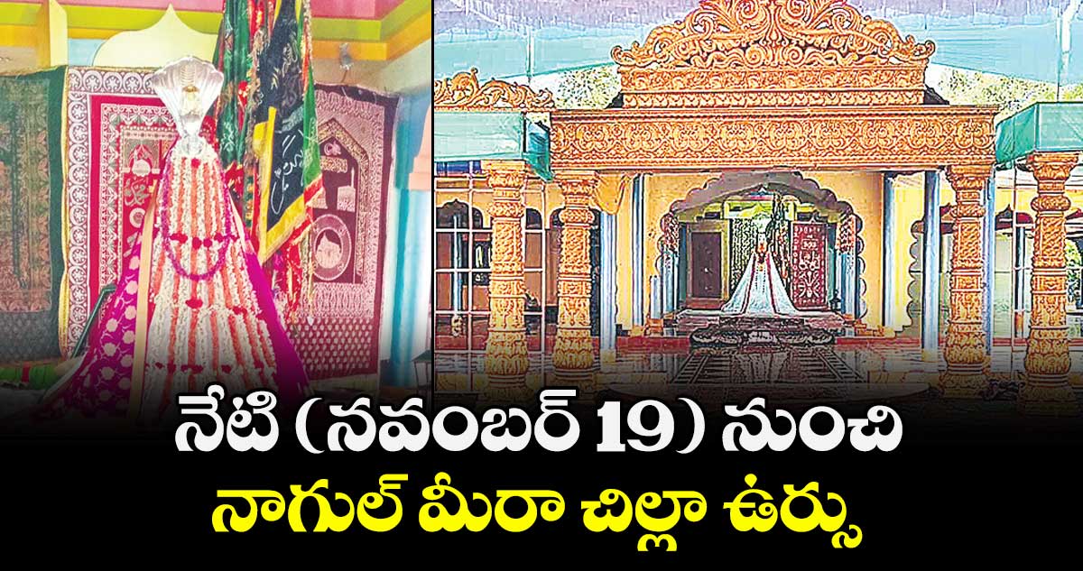నేటి (నవంబర్ 19) నుంచి నాగుల్ మీరా చిల్లా ఉర్సు 