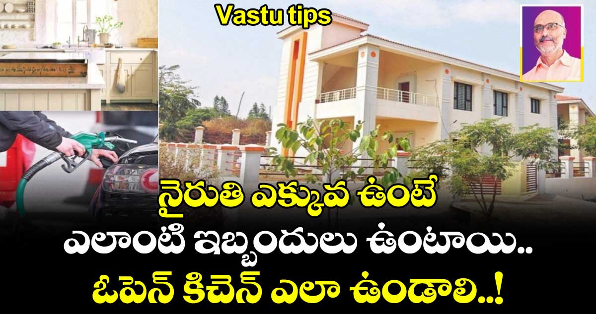 Vastu tips:  నైరుతి ఎక్కువ ఉంటే ఎలాంటి ఇబ్బందులు ఉంటాయి.. ఓపెన్ కిచెన్  ఎలా ఉండాలి..!