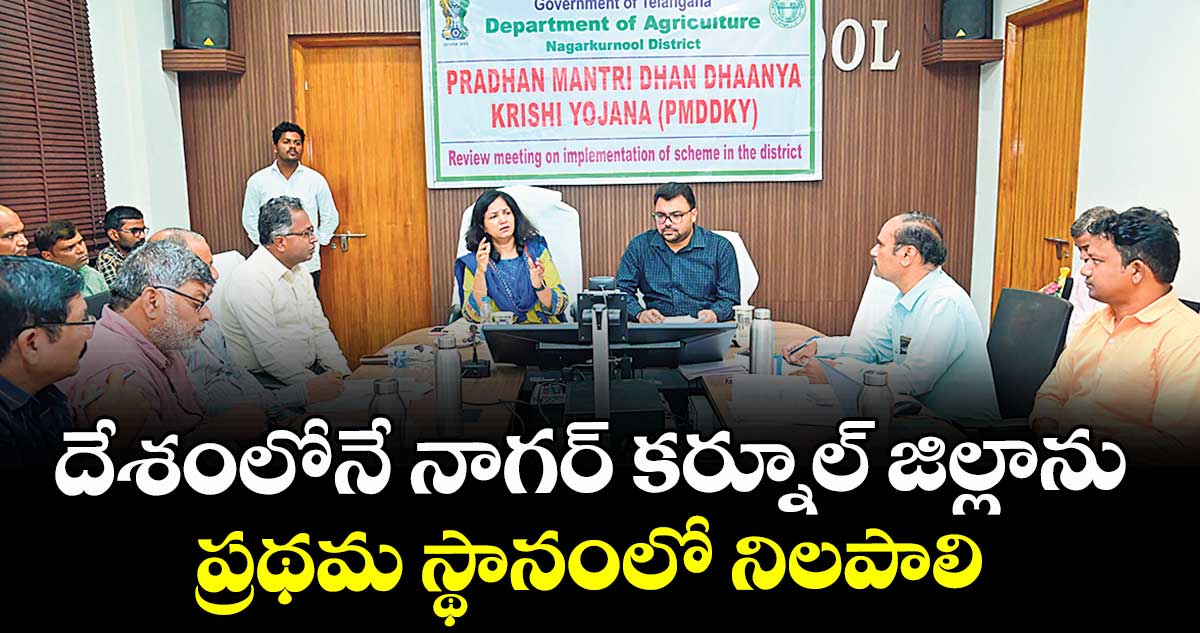 దేశంలోనే నాగర్ కర్నూల్ జిల్లాను ప్రథమ స్థానంలో నిలపాలి : నీతూ ప్రసాద్ 