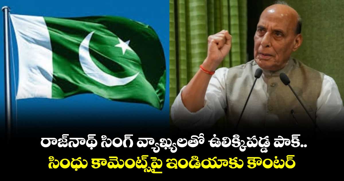 రాజ్‎నాథ్ సింగ్ వ్యాఖ్యలతో ఉలిక్కిపడ్డ పాక్.. సింధు కామెంట్స్‎పై ఇండియాకు కౌంటర్