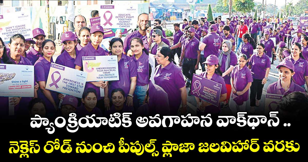ప్యాంక్రియాటిక్ అవగాహన వాక్  థాన్ .. నెక్లెస్ రోడ్ నుంచి పీపుల్స్ ప్లాజా జలవిహార్ వరకు