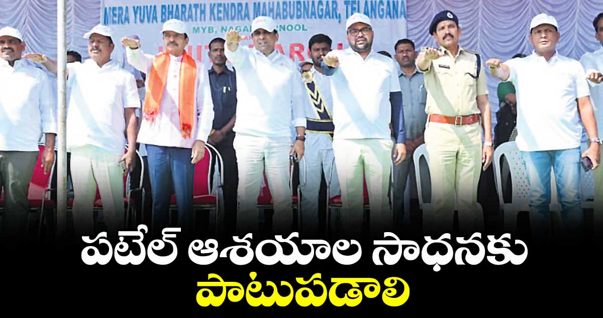 పటేల్  ఆశయాల సాధనకు పాటుపడాలి : కలెక్టర్  బదావత్  సంతోష్