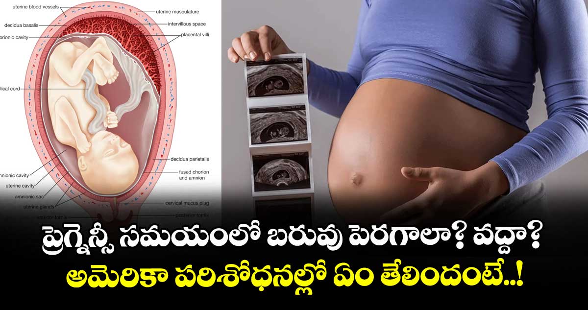  ప్రెగ్నెన్సీ సమయంలో బరువు పెరగాలా? వద్దా? .. అమెరికా పరిశోధనల్లో ఏం తేలిందంటే..!