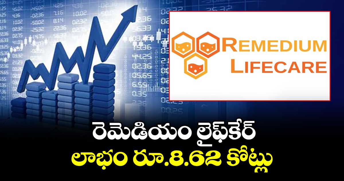 రెమెడియం లైఫ్కేర్లాభం రూ.8.62 కోట్లు