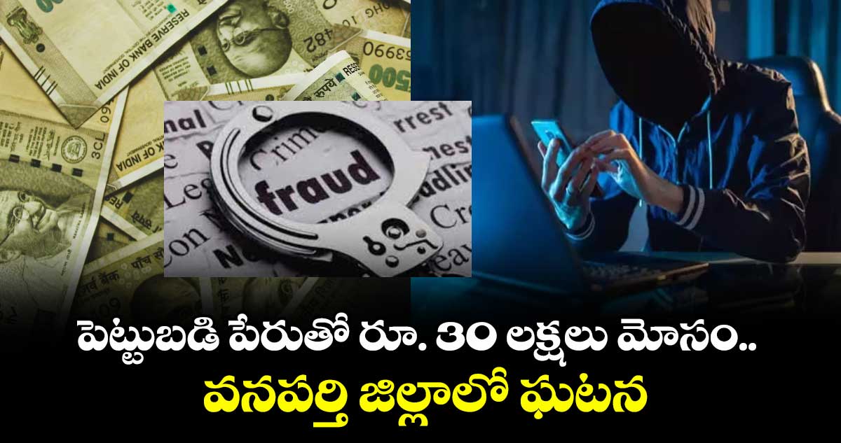 పెట్టుబడి పేరుతో రూ. 30 లక్షలు మోసం.. వనపర్తి జిల్లాలో ఘటన