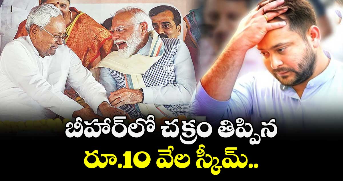 బీహార్⁭లో చక్రం తిప్పిన రూ.10 వేల స్కీమ్.. 
