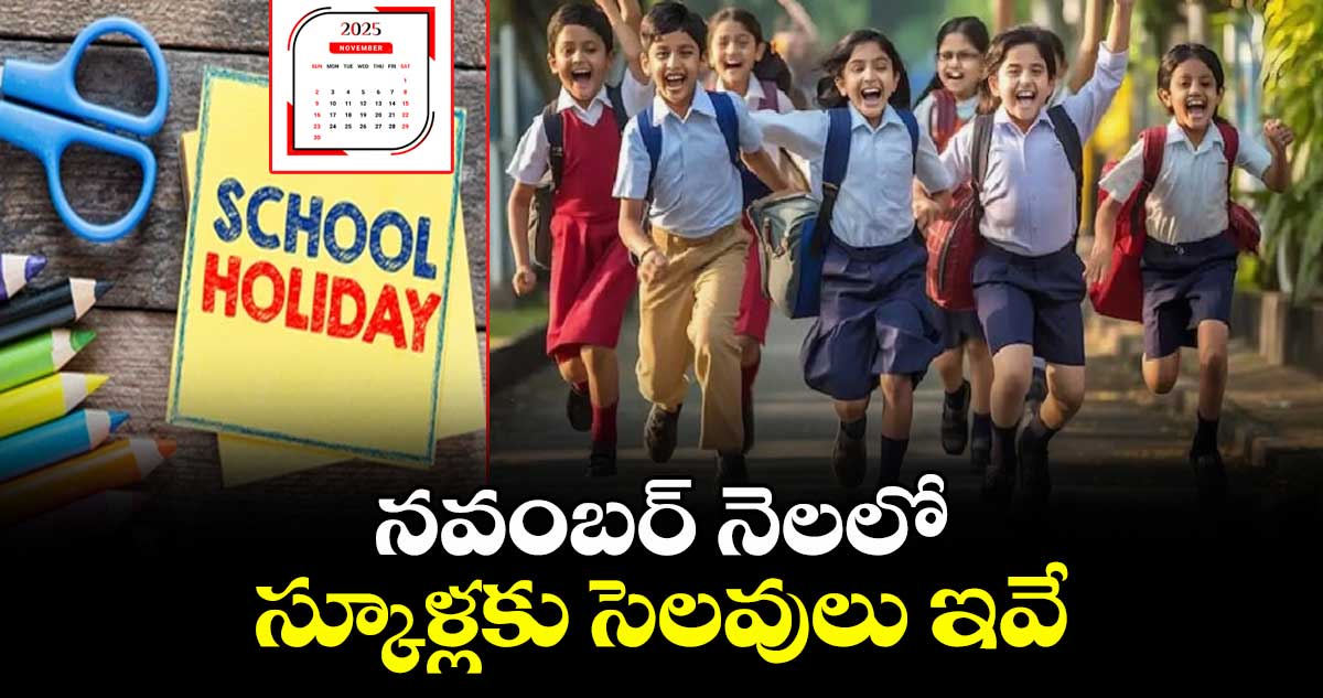 Holidays: నవంబర్ నెలలో స్కూళ్లకు సెలవులు ఇవే