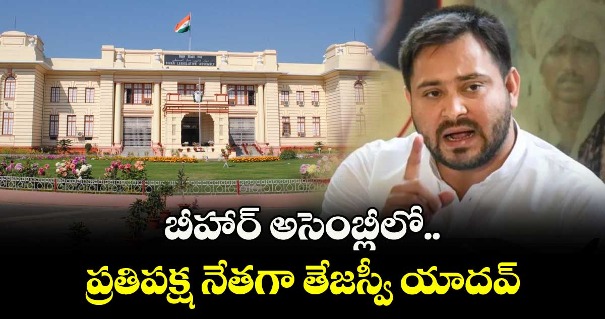 బీహార్ అసెంబ్లీలో ప్రతిపక్ష నేతగా తేజస్వీ యాదవ్