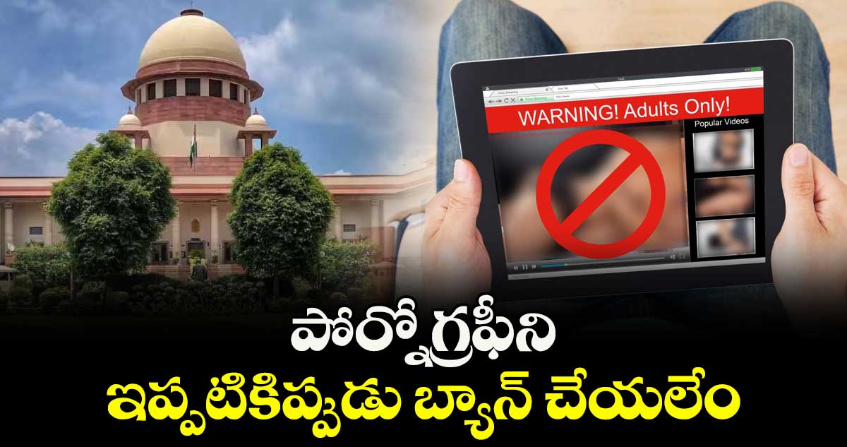పోర్నోగ్రఫీని ఇప్పటికిప్పుడు బ్యాన్ చేయలేం: సుప్రీంకోర్టు