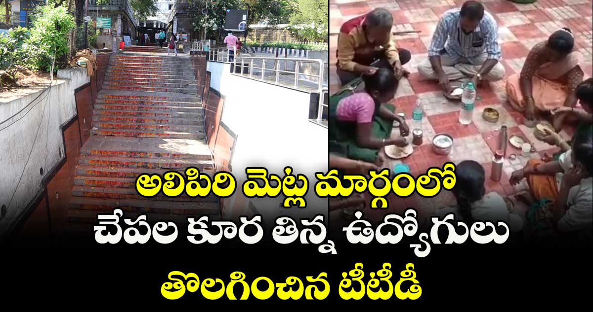 తిరుమల: అలిపిరి మెట్ల మార్గంలో చేపల కూర తిన్న ఉద్యోగులు.. తొలగించిన టీటీడీ