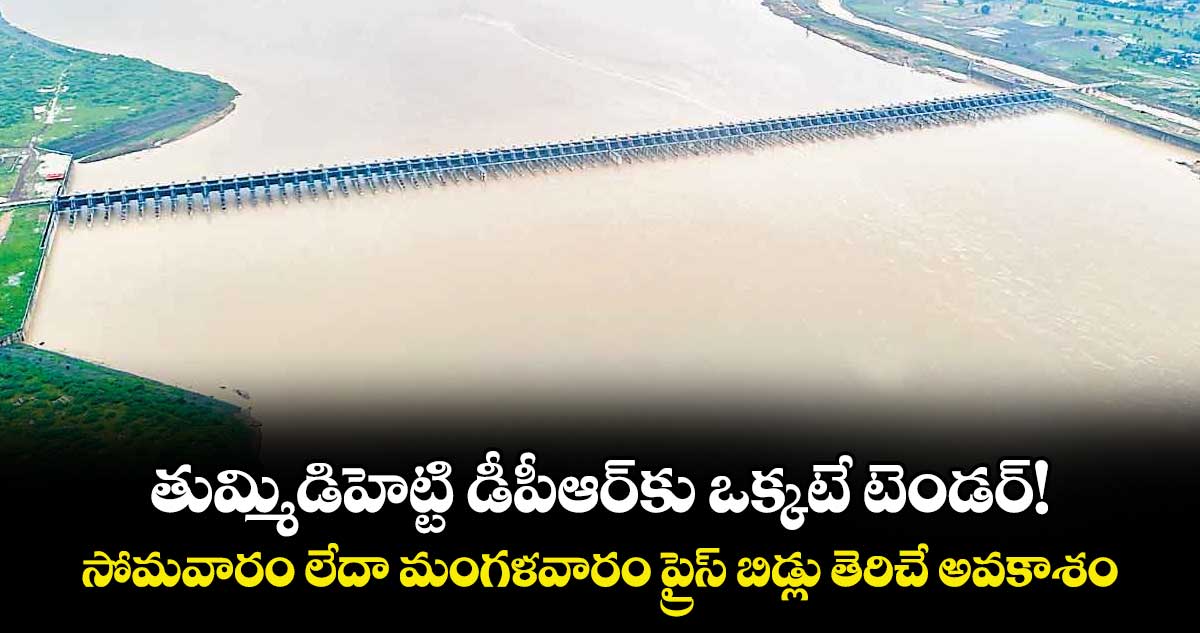 తుమ్మిడిహెట్టి డీపీఆర్ కు ఒక్కటే టెండర్!..సోమవారం లేదా మంగళవారం ప్రైస్ బిడ్లు తెరిచే అవకాశం
