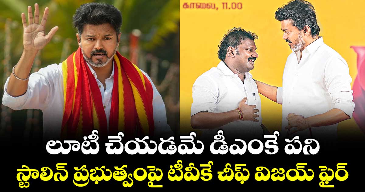 లూటీ చేయడమే డీఎంకే పని.. స్టాలిన్ ప్రభుత్వంపై టీవీకే చీఫ్ విజయ్ ఫైర్