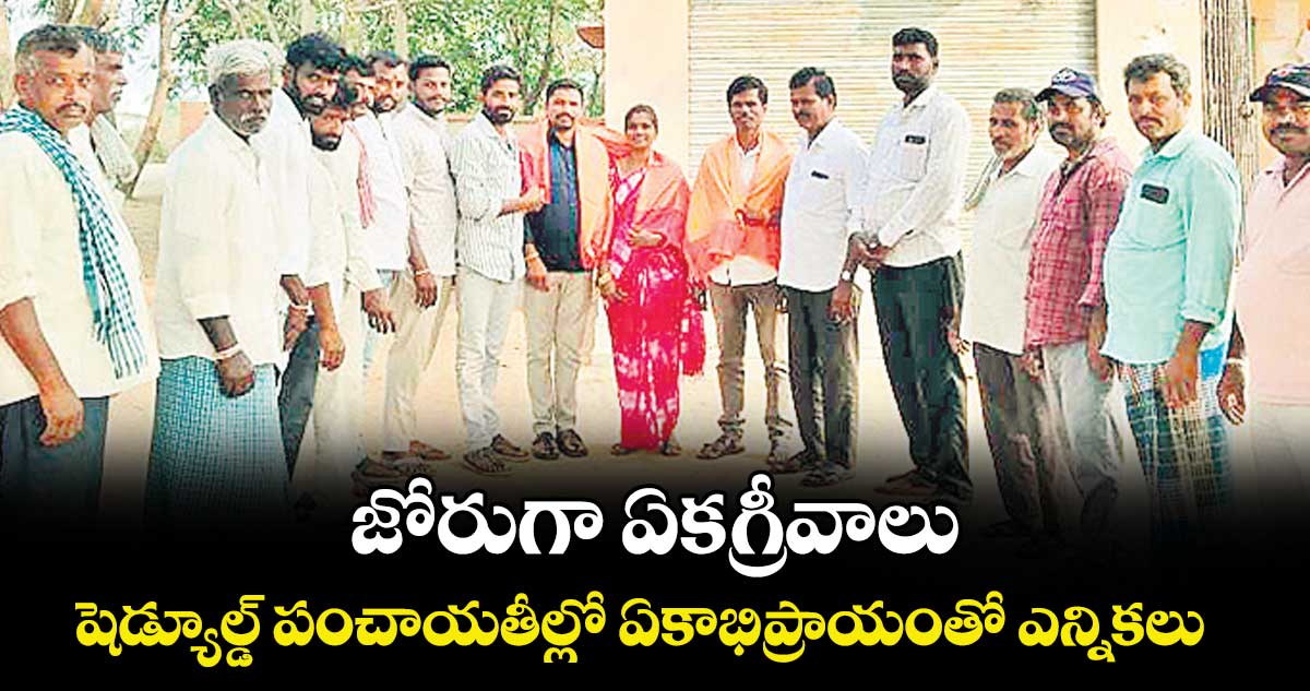 జోరుగా ఏకగ్రీవాలు..షెడ్యూల్డ్  పంచాయతీల్లో ఏకాభిప్రాయంతో ఎన్నికలు