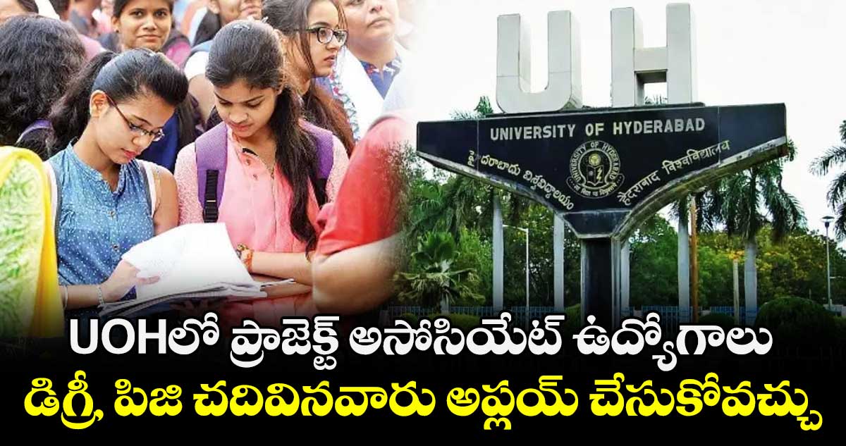  UOHలో ప్రాజెక్ట్ అసోసియేట్ ఉద్యోగాలు.. డిగ్రీ, పిజి చదివినవారు అప్లయ్ చేసుకోవచ్చు.. 