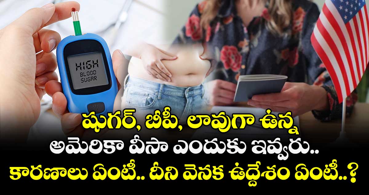 షుగర్, బీపీ, లావుగా ఉన్న అమెరికా వీసా ఎందుకు ఇవ్వరు.. కారణాలు ఏంటీ.. దీని వెనక ఉద్దేశం ఏంటీ..?