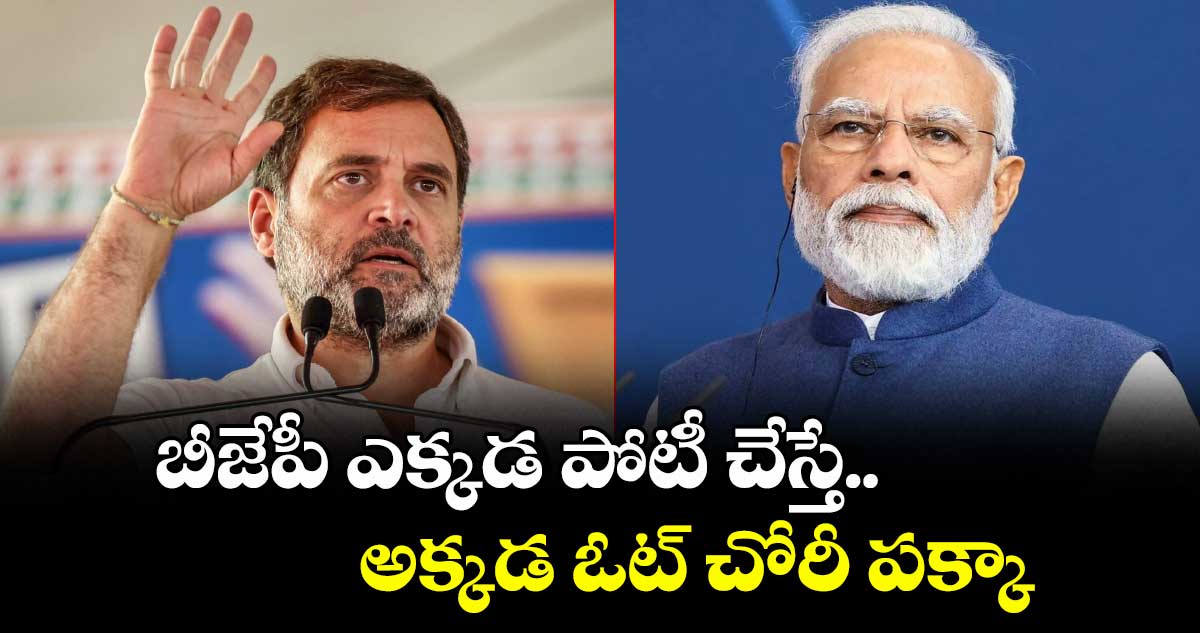 బీజేపీ ఎక్కడ పోటీ చేస్తే.. అక్కడ ఓట్ చోరీ పక్కా: రాహుల్ గాంధీ